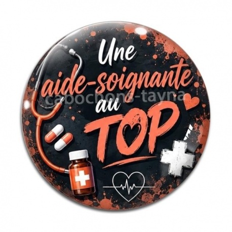 Cabochon Verre - une aide soignante au top