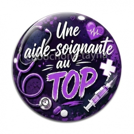 Cabochon Verre - une aide soignante au top