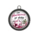 Pendentif Cabochon Argent - une pharmacienne qui déchire