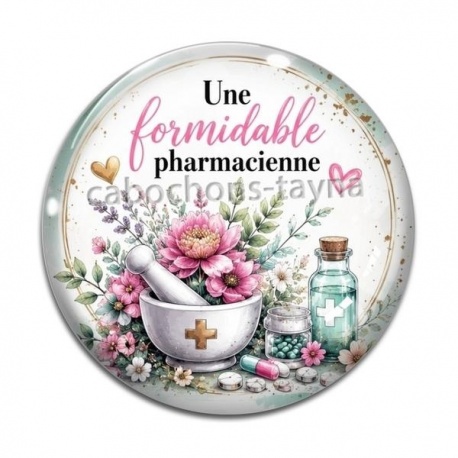 Cabochon Verre - une formidable pharmacienne