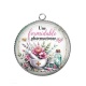 Pendentif Cabochon Argent - une formidable pharmacienne