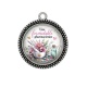 Pendentif Cabochon Argent - une formidable pharmacienne