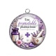 Pendentif Cabochon Argent - une formidable pharmacienne