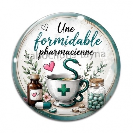 Cabochon Verre - une formidable pharmacienne