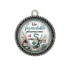 Pendentif Cabochon Argent - une formidable pharmacienne