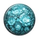Cabochon Résine - fleur turquoise