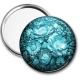 Miroir de poche - fleur turquoise