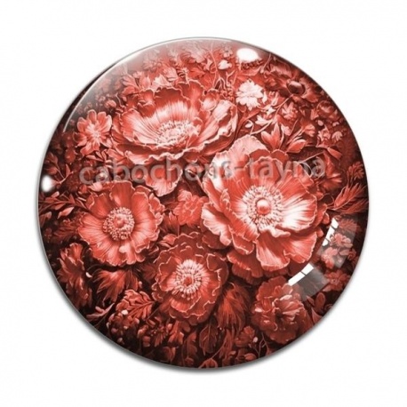 Cabochon Verre - fleur