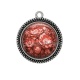 Pendentif Cabochon Argent - fleur