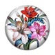 Cabochon Verre - fleur exotique