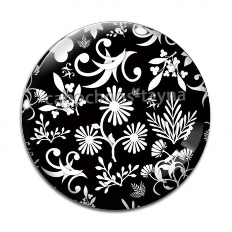 Cabochon Verre - fleur