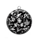 Pendentif Cabochon Argent - fleur