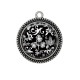 Pendentif Cabochon Argent - fleur