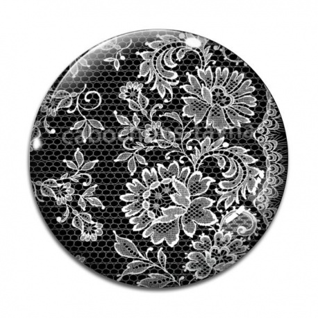 Cabochon Verre - fleur