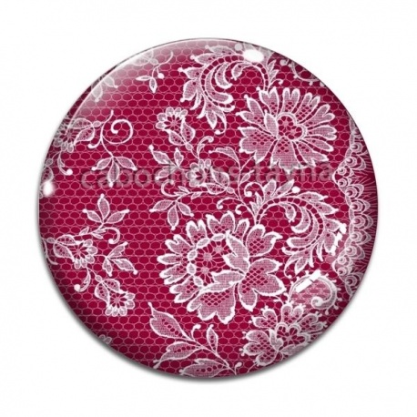 Cabochon Verre - fleur
