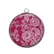 Pendentif Cabochon Argent - fleur