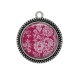 Pendentif Cabochon Argent - fleur