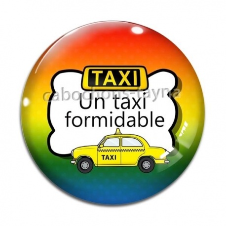 Cabochon Verre - un taxi formidable