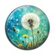 Cabochon Résine - fleur turquoise