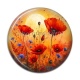 Cabochon Résine - coquelicot