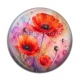 Cabochon Résine - coquelicot