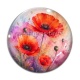 Cabochon Verre - coquelicot