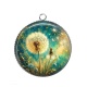 Pendentif Cabochon Argent - pissenlit