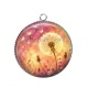 Pendentif Cabochon Argent - pissenlit