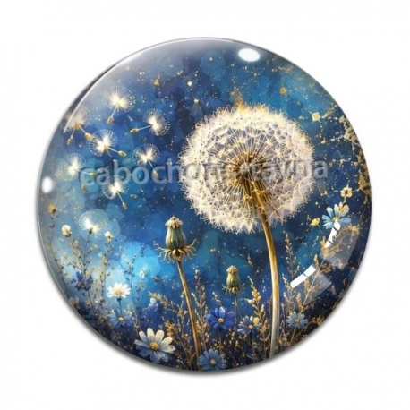 Cabochon Verre - pissenlit