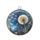 Pendentif Cabochon Argent - pissenlit