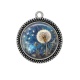 Pendentif Cabochon Argent - pissenlit