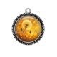 Pendentif Cabochon Argent - pissenlit
