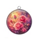 Pendentif Cabochon Argent - rose