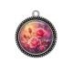 Pendentif Cabochon Argent - rose
