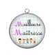 Pendentif Cabochon Argent - meilleure maîtresse