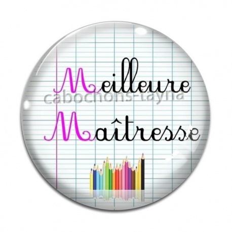 Cabochon Verre - meilleure maîtresse