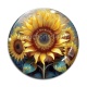Cabochon Verre -  tournesol