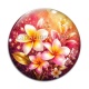 Cabochon Verre - fleur frangipanier