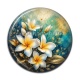 Cabochon Résine - fleur frangipanier