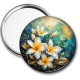 Miroir de poche - fleur frangipanier