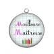 Pendentif Cabochon Argent - meilleure maîtresse