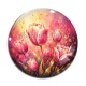 Cabochon Verre - fleur tulipe