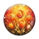 Cabochon Verre - fleur tulipe