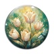 Cabochon Verre - fleur tulipe