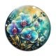 Cabochon Verre - fleur orchidée