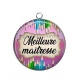 Pendentif Cabochon Argent - meilleure maîtresse