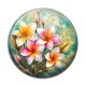 Cabochon Résine - fleur frangipanier