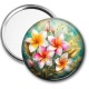 Miroir de poche - fleur frangipanier