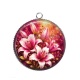 Pendentif Cabochon Argent - fleur lys