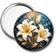 Miroir de poche - fleur lys